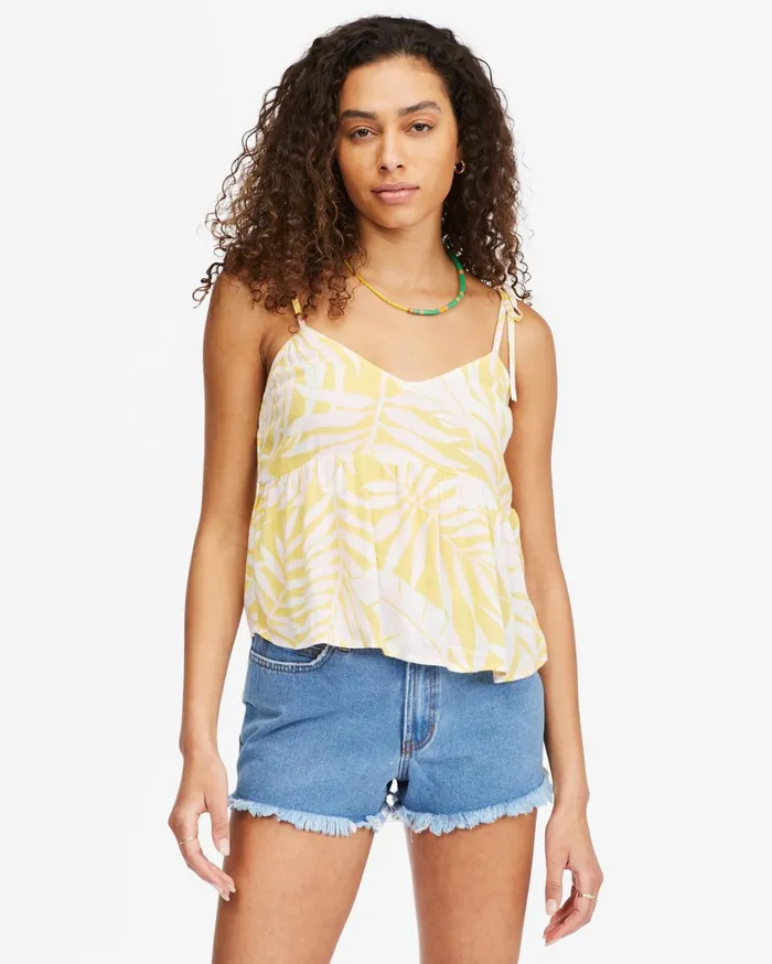 Billabong Tops Women Hey There Cropped Cami Top Sunburst