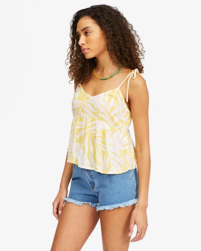 Billabong Tops Women Hey There Cropped Cami Top Sunburst Billabong Tops Women Hey There Cropped Cami Top Sunburst