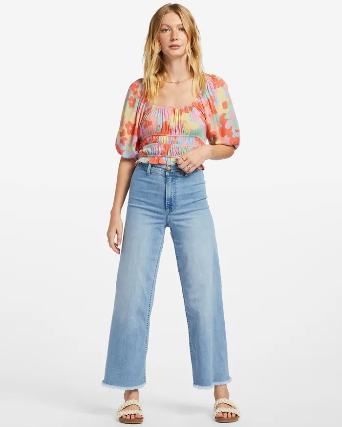 Billabong Tops Women Keep Dreaming Crop Top Peach Pie Billabong Tops Women Keep Dreaming Crop Top Peach Pie