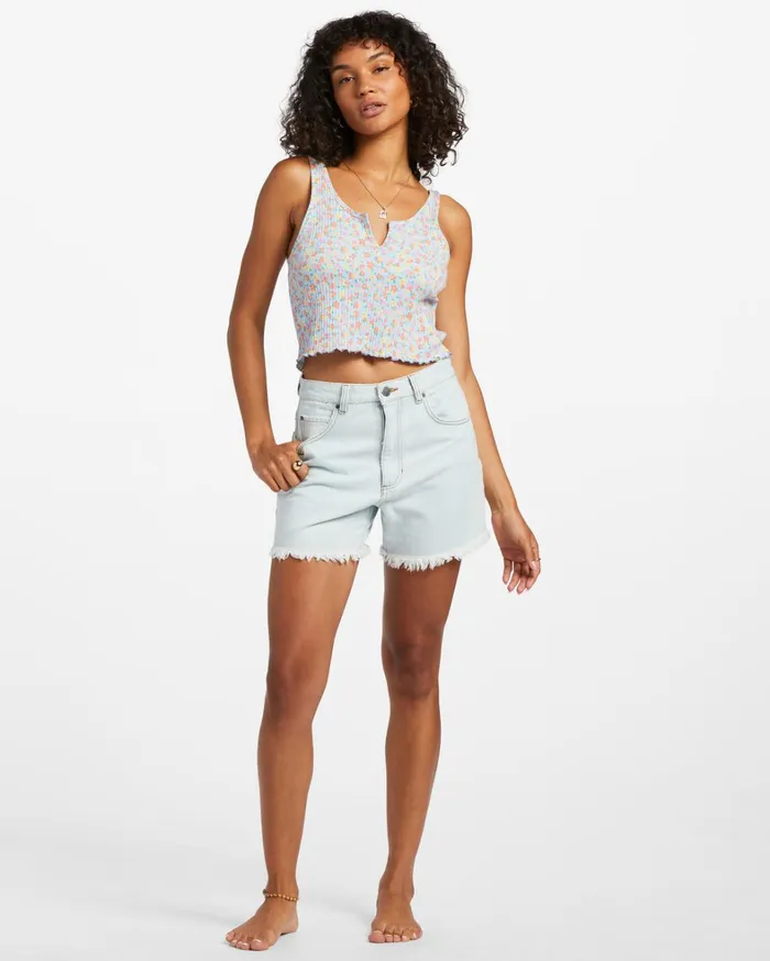 Billabong Tops Women Notch Tank Top Summer Sky Billabong Tops Women Notch Tank Top Summer Sky