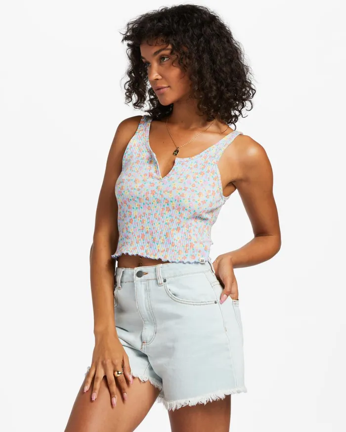 Billabong Tops Women Notch Tank Top Summer Sky Billabong Tops Women Notch Tank Top Summer Sky