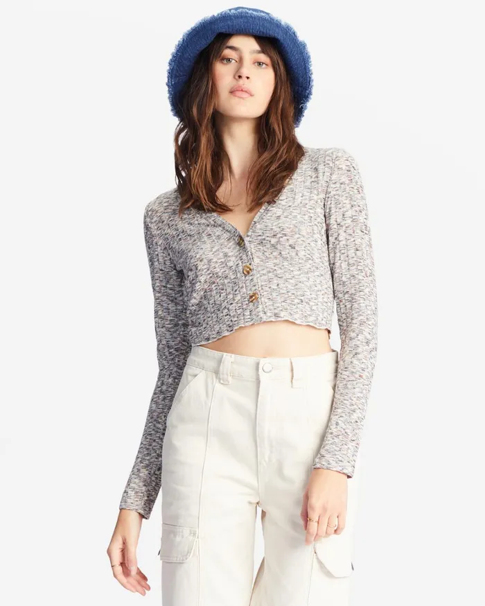 Billabong Tops Women Sweet Tides VNeck Long Sleeve Top Multi Billabong Tops Women Sweet Tides VNeck Long Sleeve Top Multi