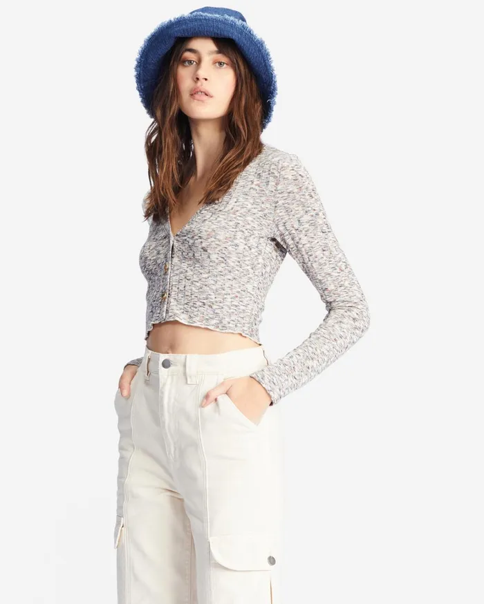 Billabong Tops Women Sweet Tides VNeck Long Sleeve Top Multi Billabong Tops Women Sweet Tides VNeck Long Sleeve Top Multi
