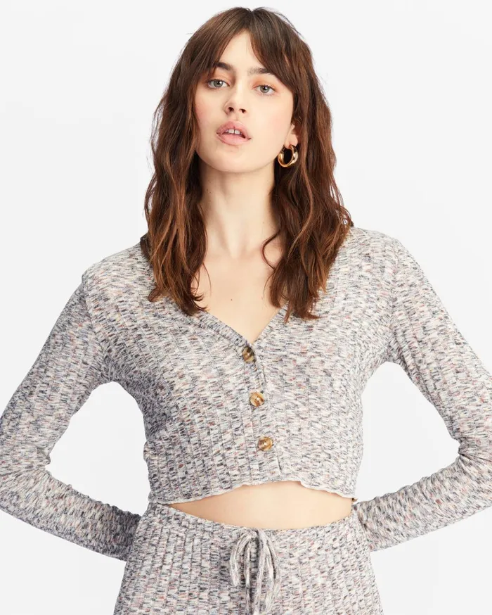 Billabong Tops Women Sweet Tides VNeck Long Sleeve Top Multi Billabong Tops Women Sweet Tides VNeck Long Sleeve Top Multi