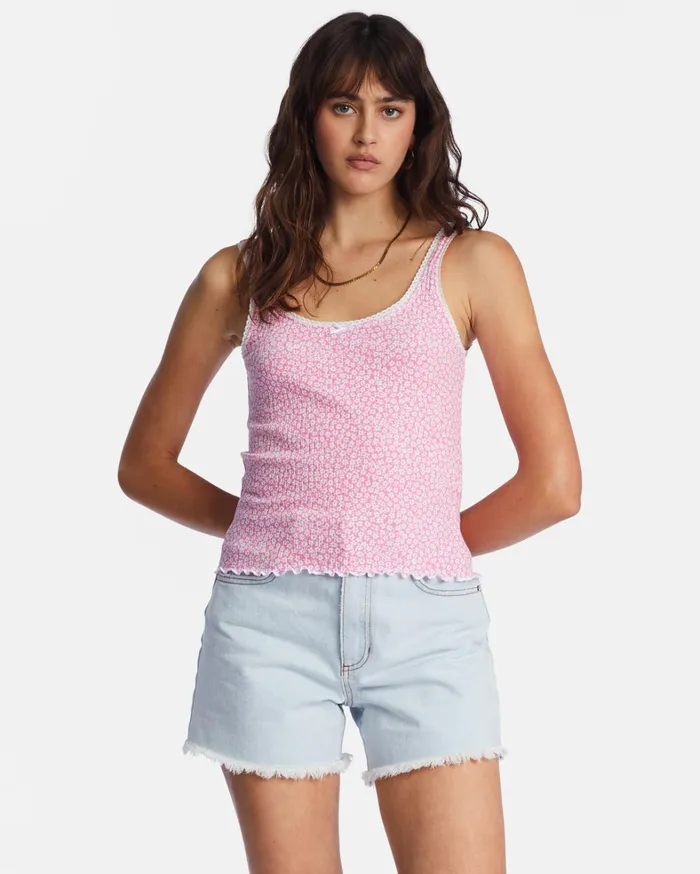 Billabong Tops Women Till Dawn Tank Top Happy Pink