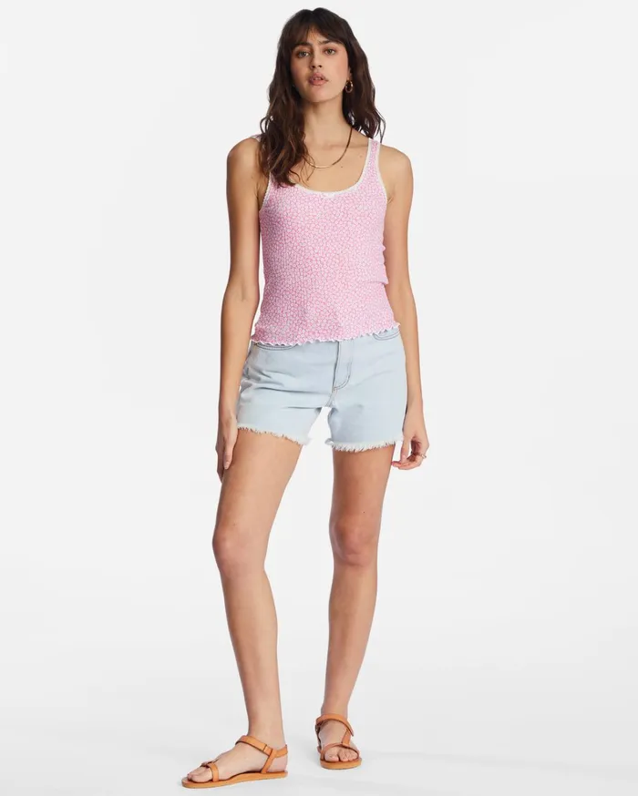 Billabong Tops Women Till Dawn Tank Top Happy Pink Billabong Tops Women Till Dawn Tank Top Happy Pink