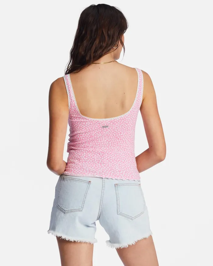 Billabong Tops Women Till Dawn Tank Top Happy Pink Billabong Tops Women Till Dawn Tank Top Happy Pink