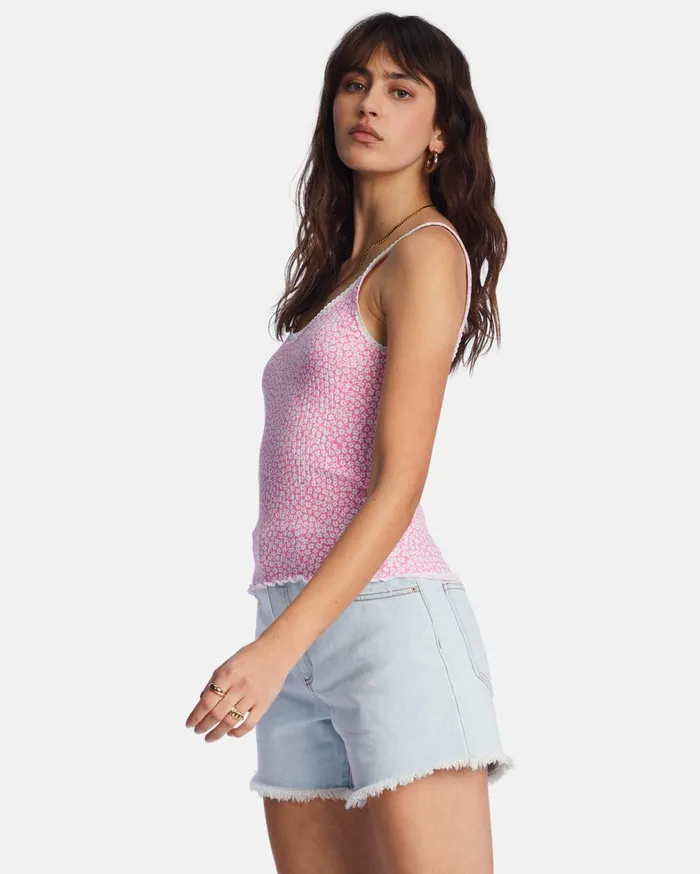 Billabong Tops Women Till Dawn Tank Top Happy Pink Billabong Tops Women Till Dawn Tank Top Happy Pink