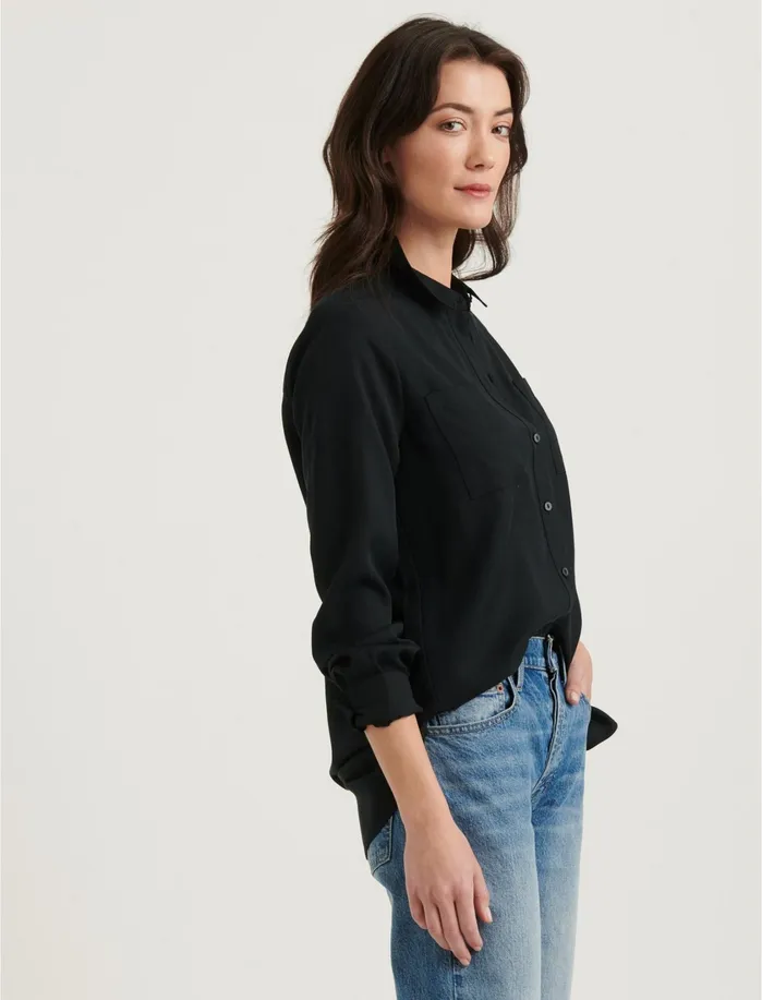 Blouses Women Lucky Brand Noa Tunic Shirt Washed Black