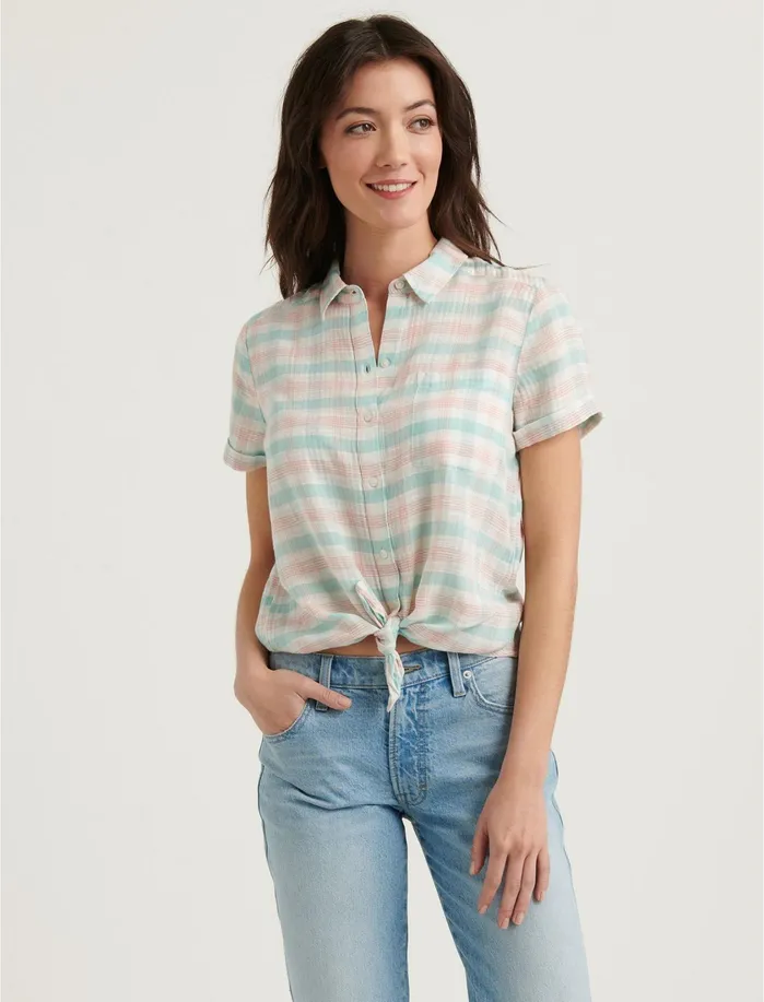 Blouses Women Lucky Brand Summer Shirt Multi