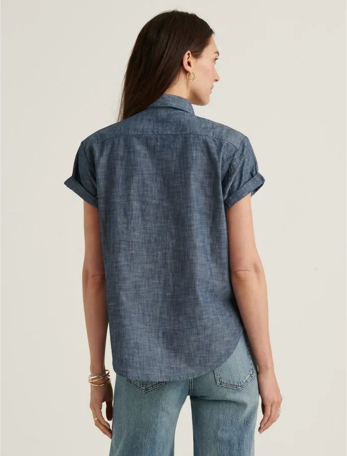 Blouses Women Lucky Brand The Boy Shirt W Emb Rinse