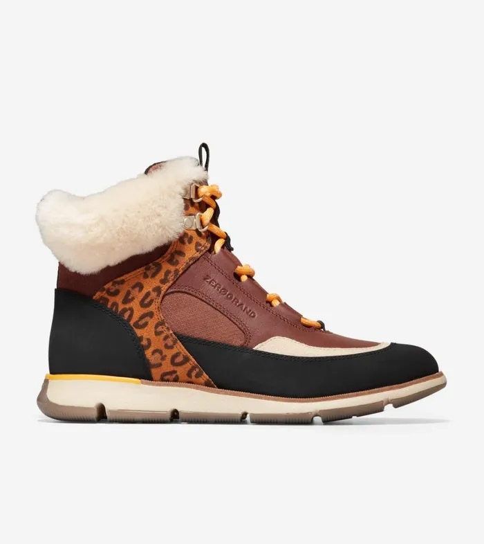 Boots And Booties Women Cole Haan 4ZERGRAND Hiker Boot Woodburyleopard Print