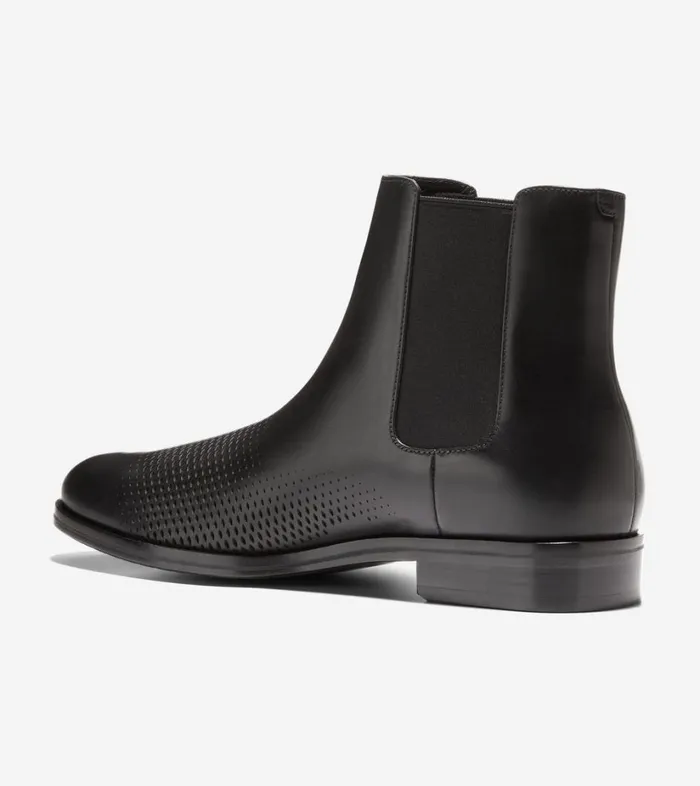 Boots And Chukkas Men Cole Haan Washington Grand Laser Chelsea Boots Black Boots And Chukkas Men Cole Haan Washington Grand Laser Chelsea Boots Black