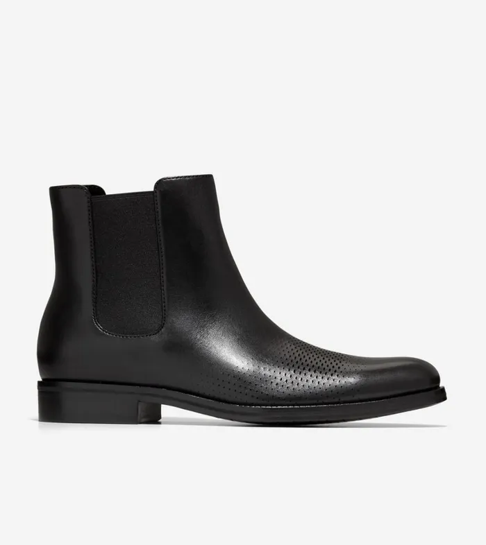Boots And Chukkas Men Cole Haan Washington Grand Laser Chelsea Boots Black Boots And Chukkas Men Cole Haan Washington Grand Laser Chelsea Boots Black