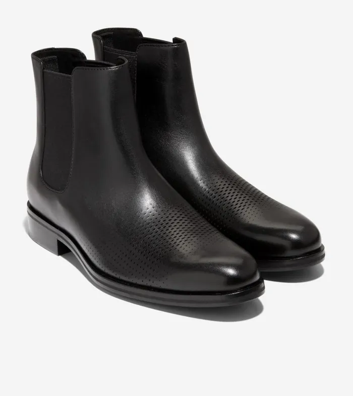 Boots And Chukkas Men Cole Haan Washington Grand Laser Chelsea Boots Black Boots And Chukkas Men Cole Haan Washington Grand Laser Chelsea Boots Black