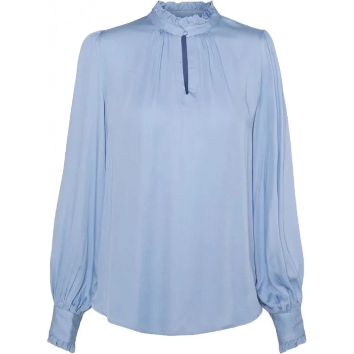 Bruuns Bazaar Blouses Womens Bauma Tinia Shirt Sky