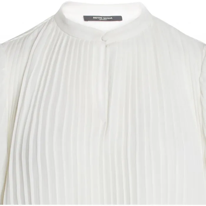 Bruuns Bazaar Blouses Womens Camilla Ellevira Shirt Snow White Bruuns Bazaar Blouses Womens Camilla Ellevira Shirt Snow White