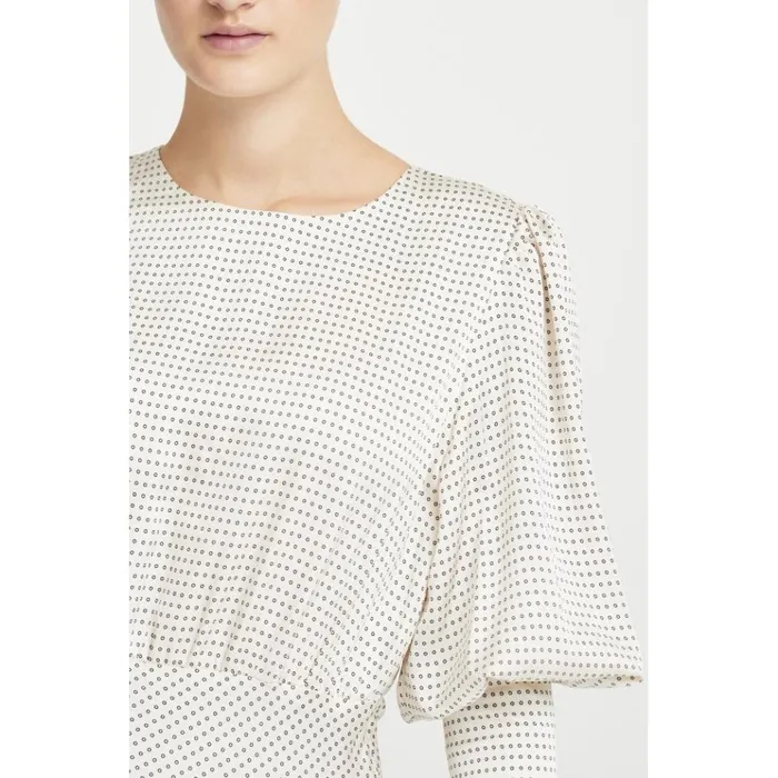 Bruuns Bazaar Dresses Womens Acacia Ellisa Dress White Cream Aop Bruuns Bazaar Dresses Womens Acacia Ellisa Dress White Cream Aop