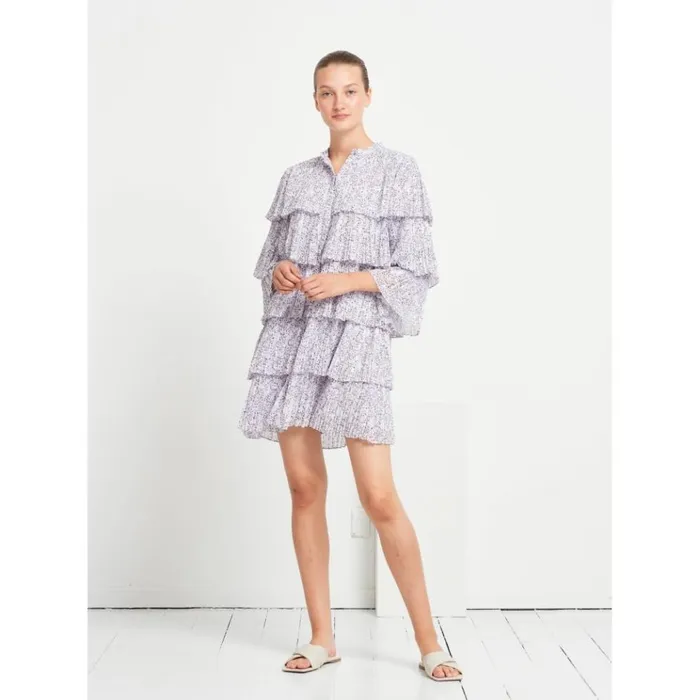 Bruuns Bazaar Dresses Womens Ash Marisan Dress Soft Lavender Aop