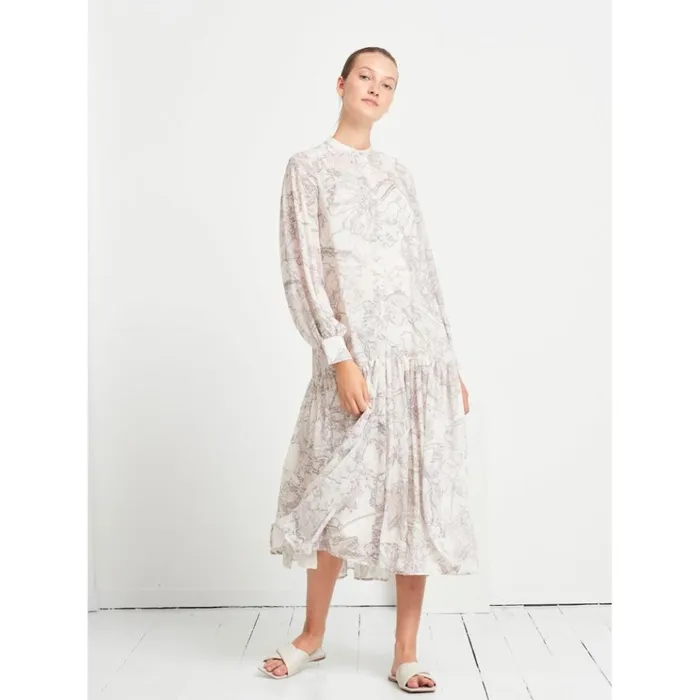 Bruuns Bazaar Dresses Womens Ivy Olline Dress Snow White Aop