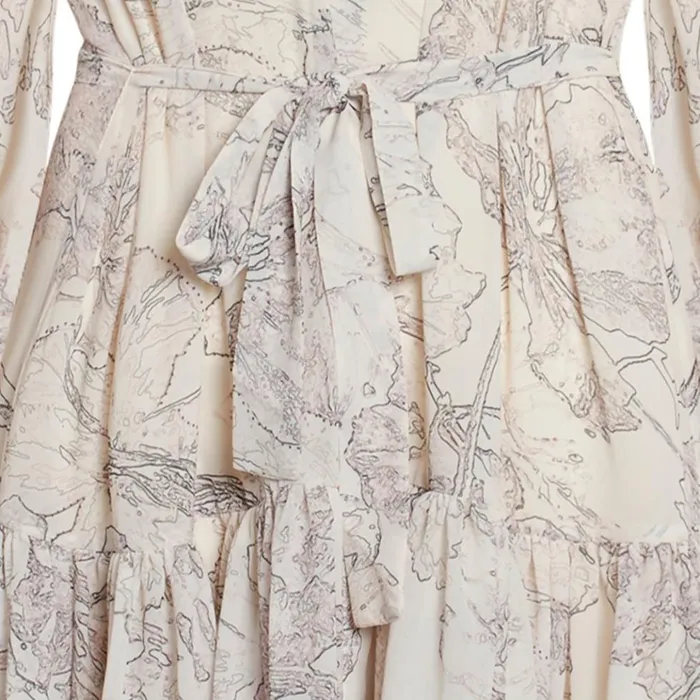 Bruuns Bazaar Dresses Womens Ivy Olline Dress Snow White Aop Bruuns Bazaar Dresses Womens Ivy Olline Dress Snow White Aop
