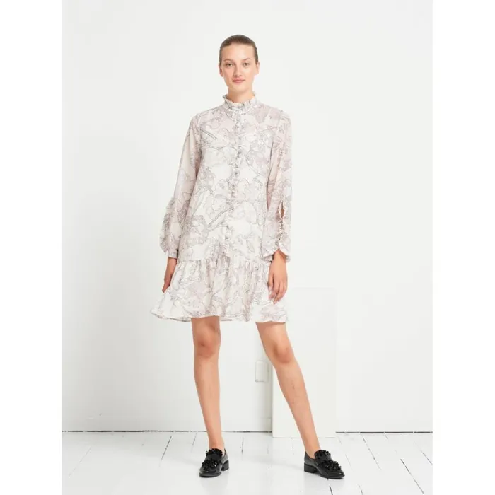Bruuns Bazaar Dresses Womens Ivy Rosemary Dress Snow White Aop