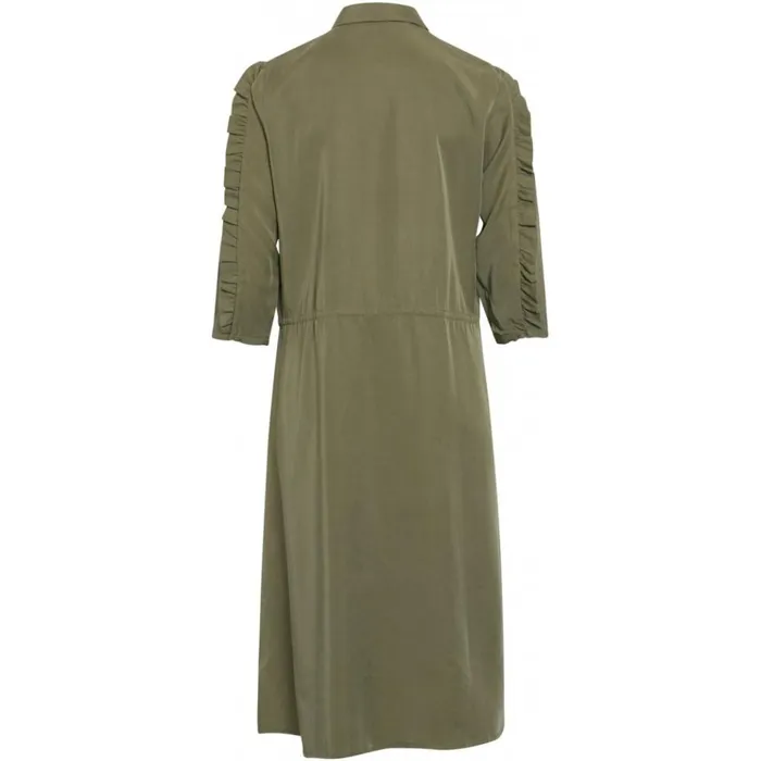 Bruuns Bazaar Dresses Womens Laera Deep Dress Olive Tree Bruuns Bazaar Dresses Womens Laera Deep Dress Olive Tree