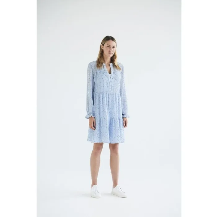 Bruuns Bazaar Dresses Womens Novas Memphis Dress Blue Mist Bruuns Bazaar Dresses Womens Novas Memphis Dress Blue Mist