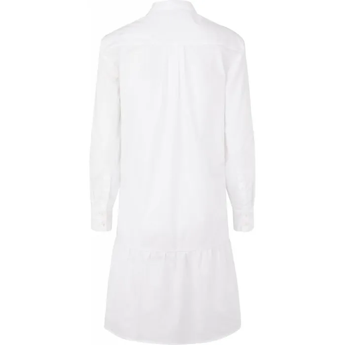 Bruuns Bazaar Dresses Womens Rosa Allia Shirt Dress White Bruuns Bazaar Dresses Womens Rosa Allia Shirt Dress White