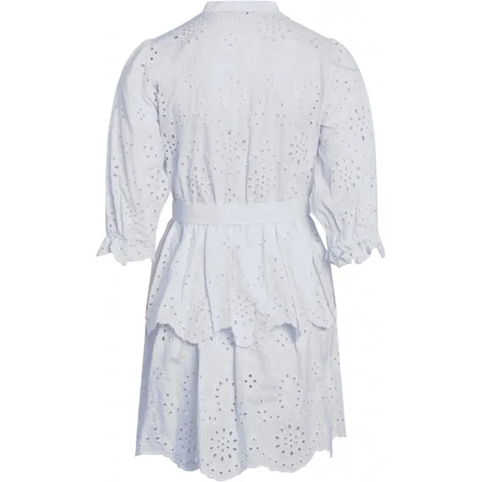 Bruuns Bazaar Dresses Womens Rosie Sinea Dress White With White Bruuns Bazaar Dresses Womens Rosie Sinea Dress White With White