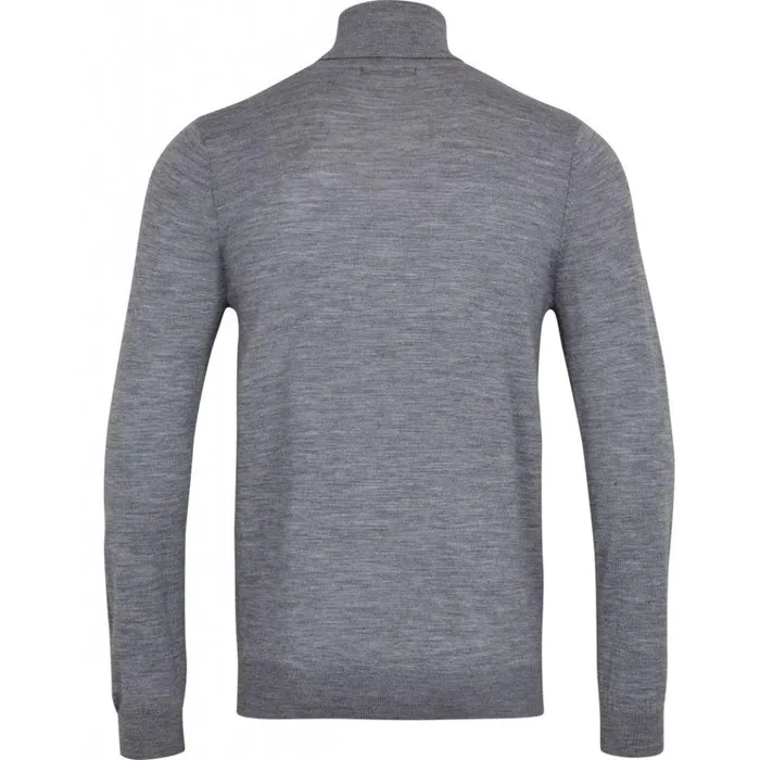 Bruuns Bazaar Knitwear Mens Charles Roll Neck Mid Grey Mel Bruuns Bazaar Knitwear Mens Charles Roll Neck Mid Grey Mel