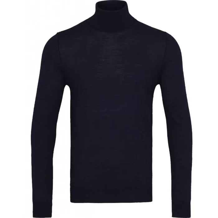 Bruuns Bazaar Knitwear Mens Charles Roll Neck Navy