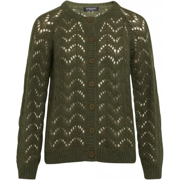 Bruuns Bazaar Knitwear Womens Alla Fiesta Cardigan Olive Tree