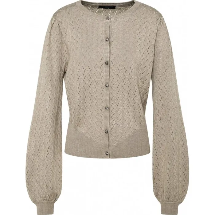 Bruuns Bazaar Knitwear Womens Anemone Minna Cardigan Beige Melange