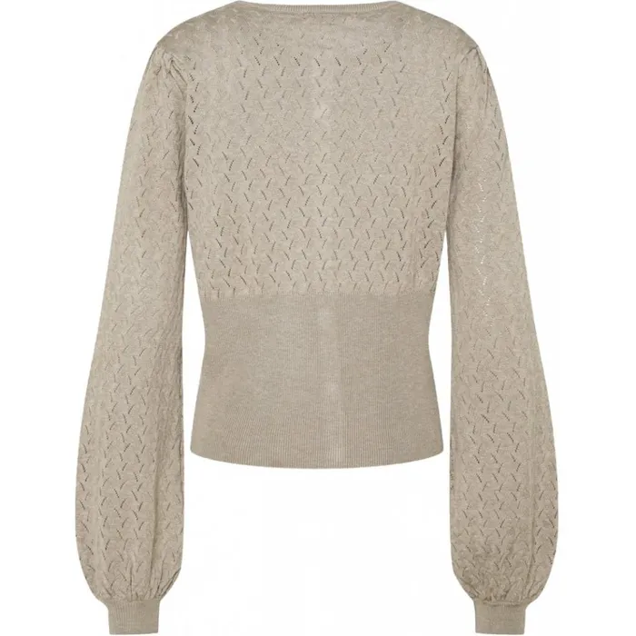 Bruuns Bazaar Knitwear Womens Anemone Minna Cardigan Beige Melange Bruuns Bazaar Knitwear Womens Anemone Minna Cardigan Beige Melange