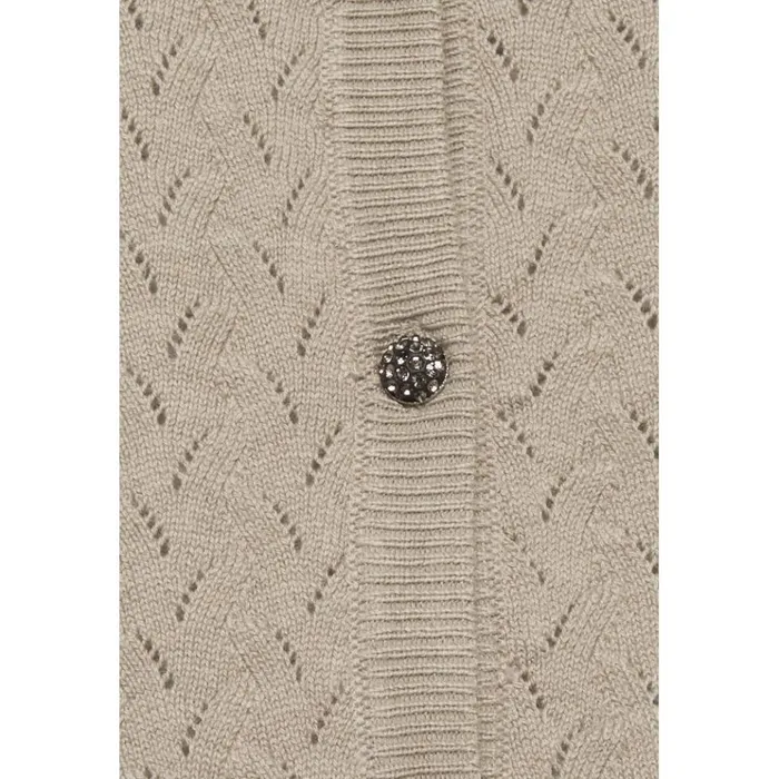 Bruuns Bazaar Knitwear Womens Anemone Minna Cardigan Beige Melange Bruuns Bazaar Knitwear Womens Anemone Minna Cardigan Beige Melange