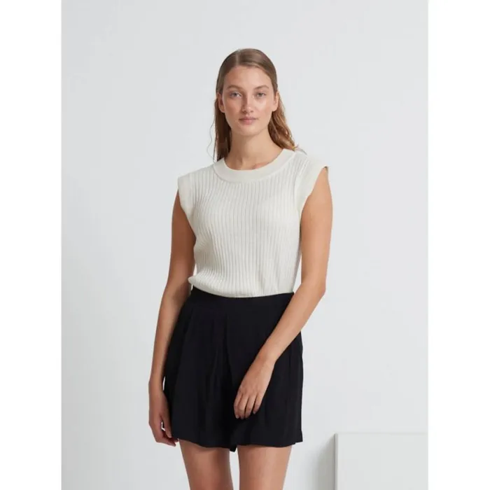 Bruuns Bazaar Knitwear Womens Daylily Rosmine Knit Top Sandstorm