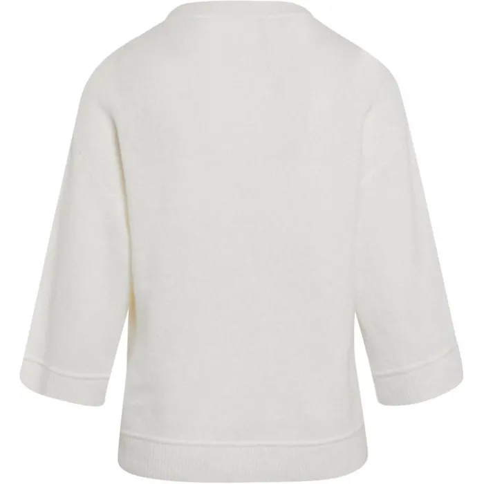 Bruuns Bazaar Knitwear Womens Halla Idah Pullover Snow White Bruuns Bazaar Knitwear Womens Halla Idah Pullover Snow White