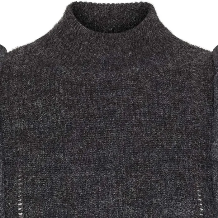 Bruuns Bazaar Knitwear Womens Parisa Desire Knit Dark Grey Bruuns Bazaar Knitwear Womens Parisa Desire Knit Dark Grey