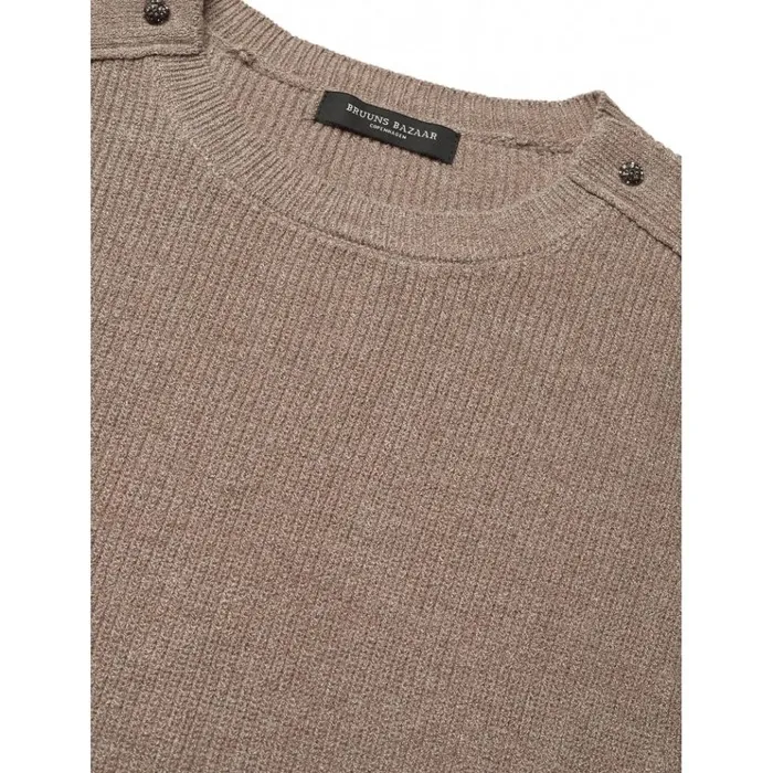 Bruuns Bazaar Knitwear Womens Simona Maine Knit Vest Beige Melange Bruuns Bazaar Knitwear Womens Simona Maine Knit Vest Beige Melange