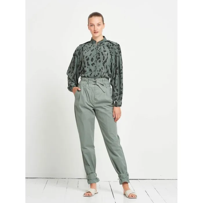 Bruuns Bazaar Pants Womens Basil Elmer Pants Moss