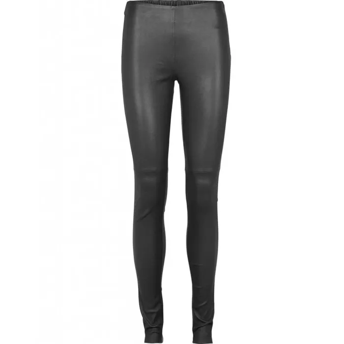 Bruuns Bazaar Pants Womens Chrissy Leather Leggins Black