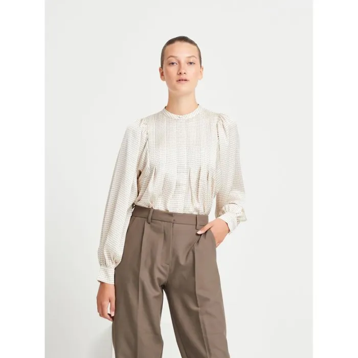 Bruuns Bazaar Shirts Womens Acacia Eadie Shirt White Cream Aop
