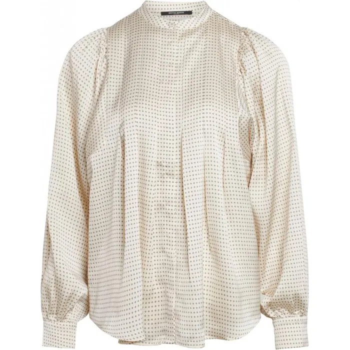Bruuns Bazaar Shirts Womens Acacia Eadie Shirt White Cream Aop Bruuns Bazaar Shirts Womens Acacia Eadie Shirt White Cream Aop