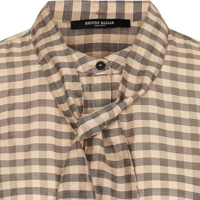 Bruuns Bazaar Shirts Womens Leyre Alexa Shirt Roasted Grey Khaki Bruuns Bazaar Shirts Womens Leyre Alexa Shirt Roasted Grey Khaki