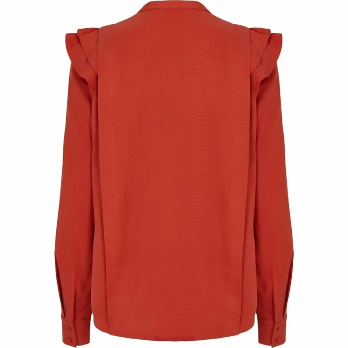 Bruuns Bazaar Shirts Womens Pralenza Haylin Shirt Brick Red Bruuns Bazaar Shirts Womens Pralenza Haylin Shirt Brick Red