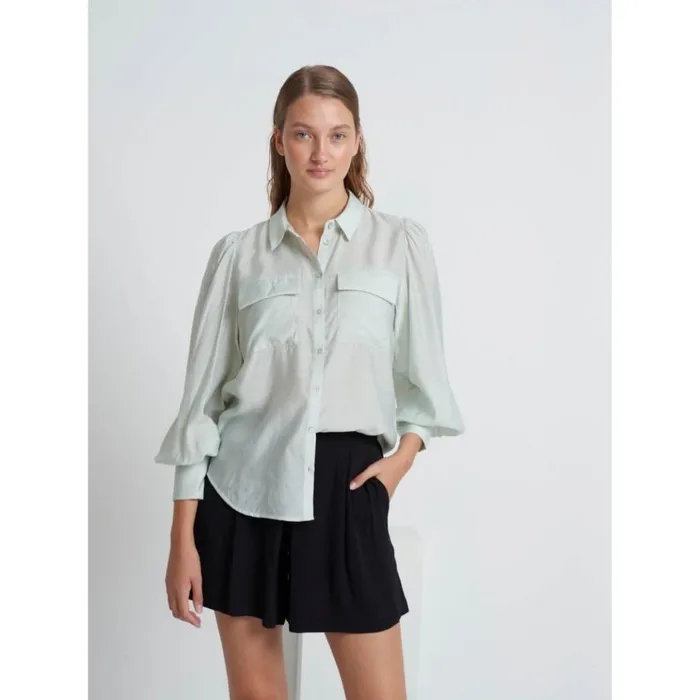 Bruuns Bazaar Shirts Womens Rosebay Marlena Shirt Pale Aqua