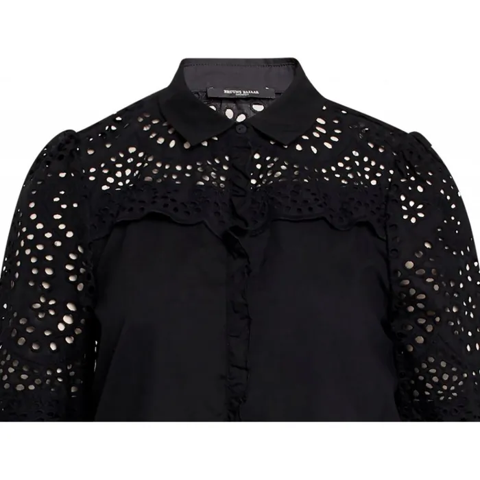 Bruuns Bazaar Shirts Womens Sienna Robine Shirt Black Bruuns Bazaar Shirts Womens Sienna Robine Shirt Black