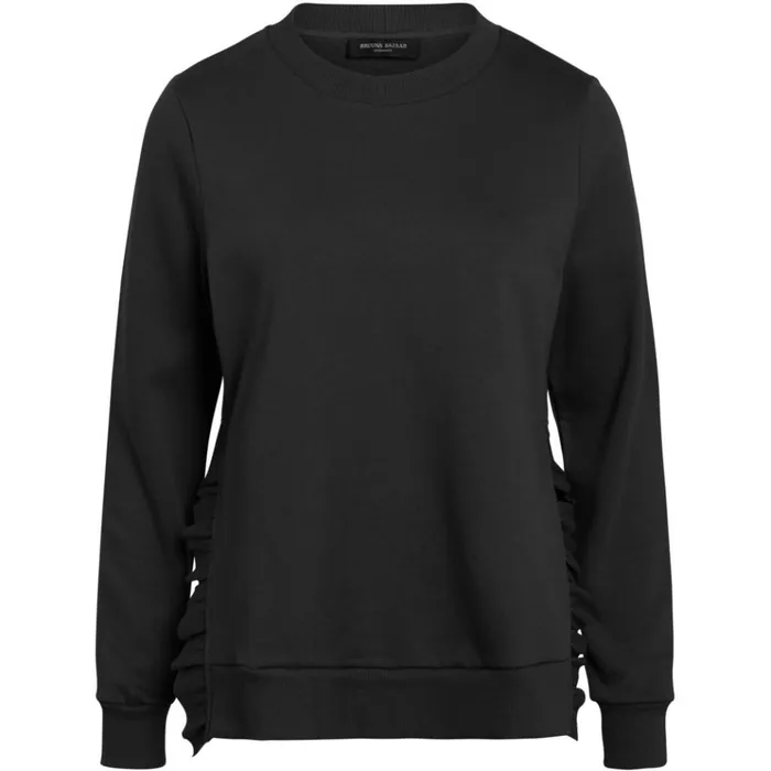 Bruuns Bazaar Sweatshirts Womens Rubine Ruffle Sweat Black