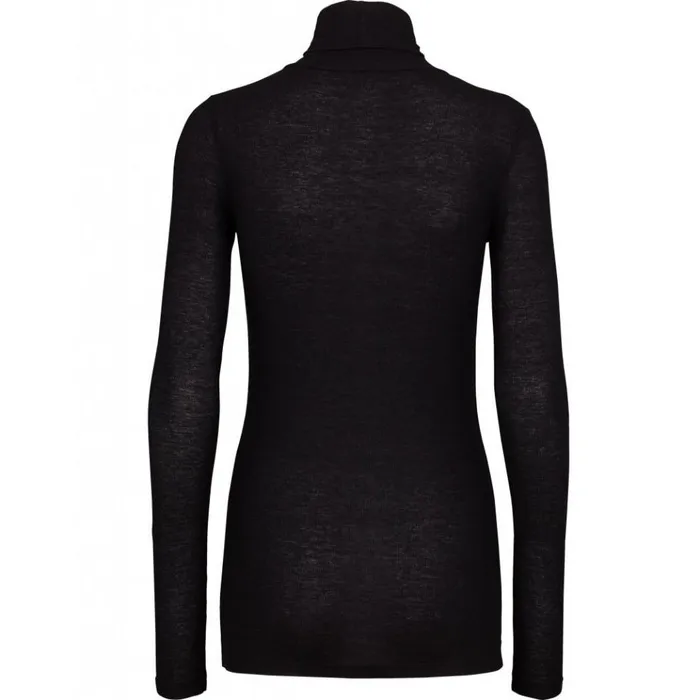 Bruuns Bazaar TShirt Womens Angela Roll Neck Black Bruuns Bazaar TShirt Womens Angela Roll Neck Black